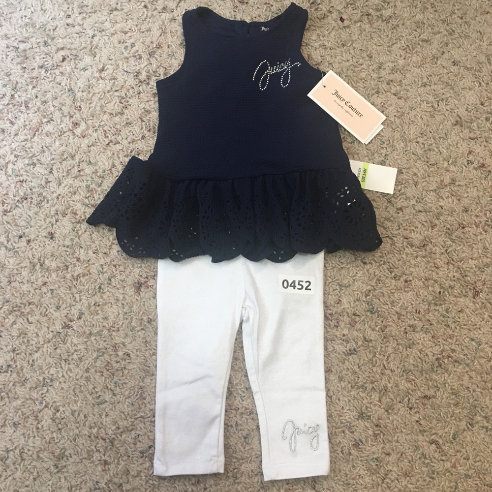 Juicy Couture 3-6M 2pc Set Sleeveless Top + Pants 3  6 Months Juicy Bling